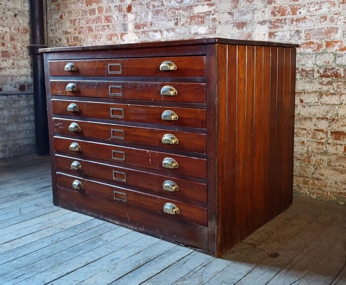 Vintage Seven Drawer Flat File