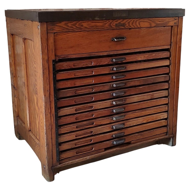 Antique Industrial Kitchen Island / Display Table