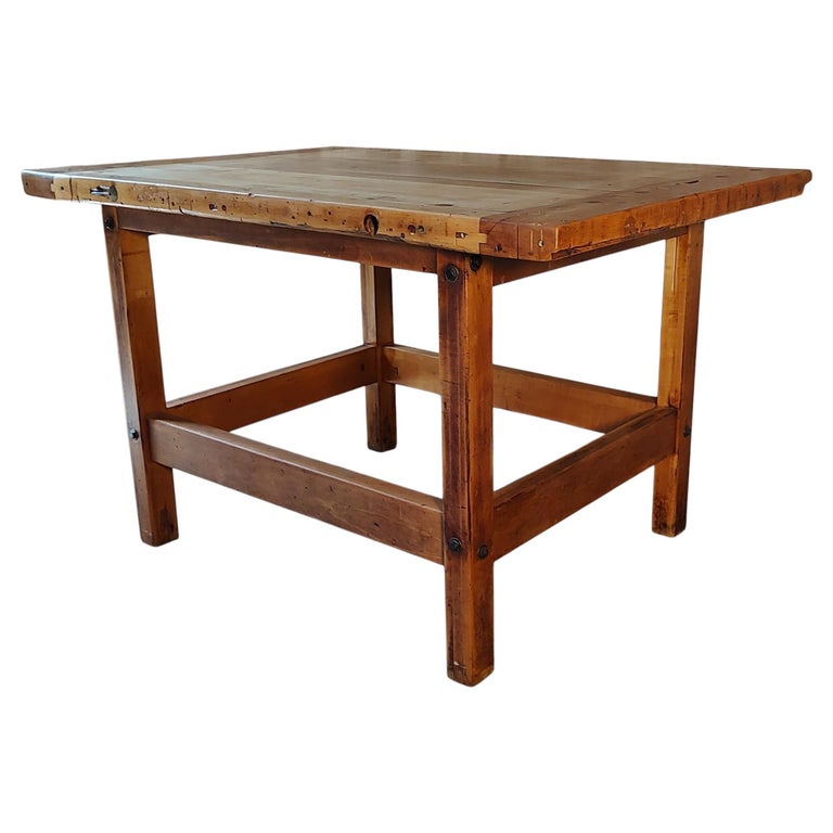 Vintage Industrial Island Workbench