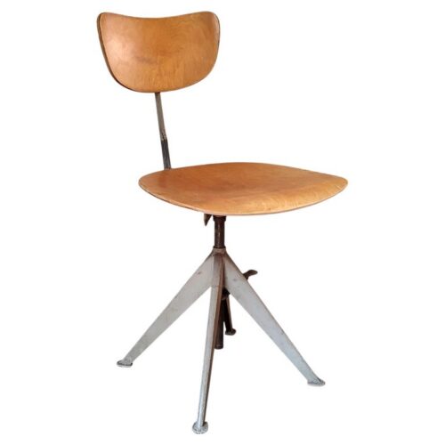 Antique Adjustable N.K. Drafting Stool / Task Chair