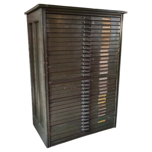 Antique Storage Cabinet with 30 Drawers