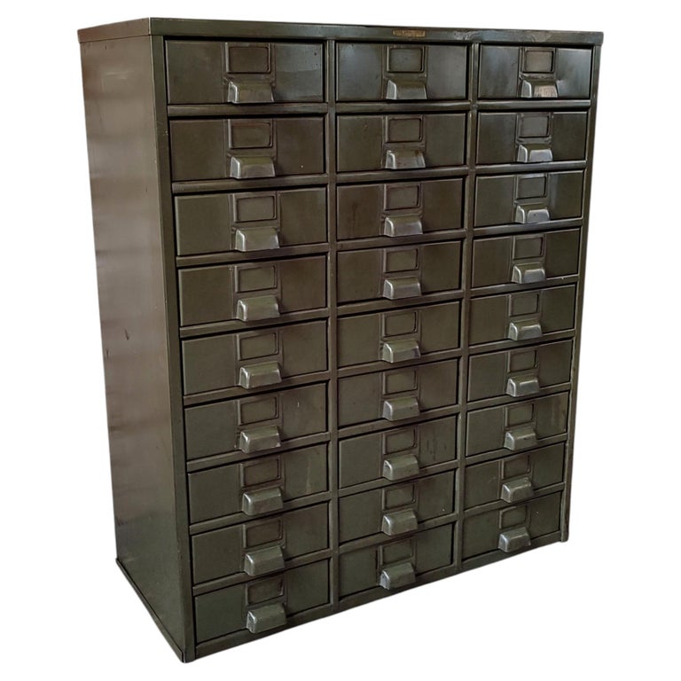 Vintage Industrial Steel Apothecary Cabinet