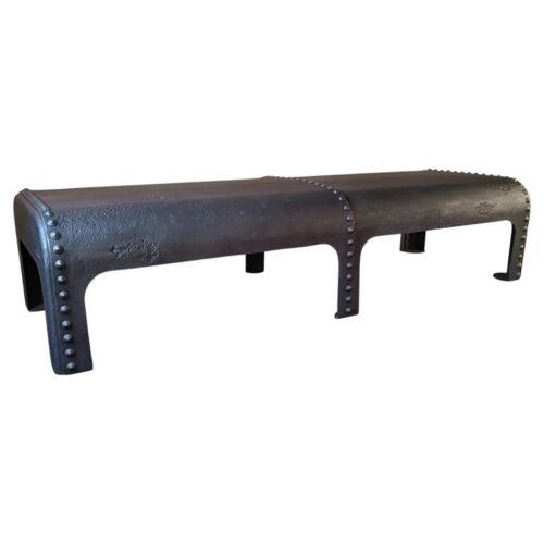 Vintage Industrial Riveted Steel Coffee Table