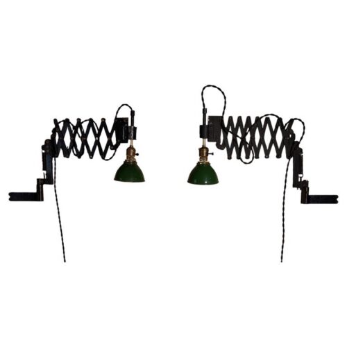 Pair of Antique Scissor Wall Lamps