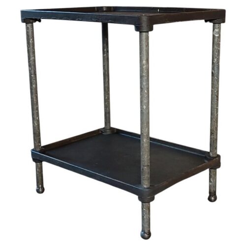 Antique Industrial Steel End / Side Table