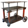 Antique Adjustable Rolling Bar Cart