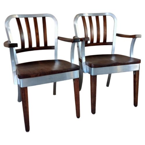 Pair of Vintage Shaw Walker Armchairs