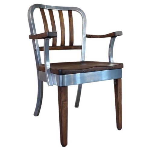 Vintage Aluminum & Maple Shaw Walker Chair